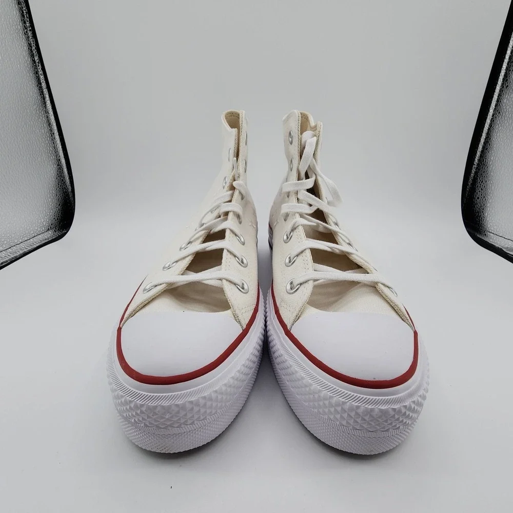 Converse Chuck Taylor All Star Lift Platform Womens 8.5 Vintage White Stars‎ NEW